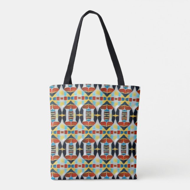 Desert Geometry Tribal Tote Bag (Back)