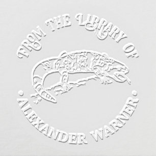 Desert Gila Monster Lizard Library Book Name Embosser