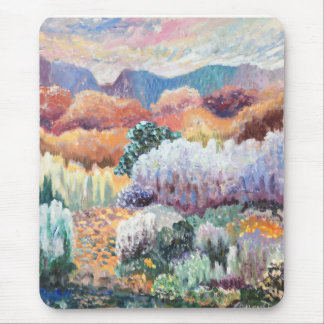 Desert Glory- Cool & Colorful Landscape Painting   Mouse Pad