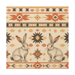 Desert Hares Wood Wall Art