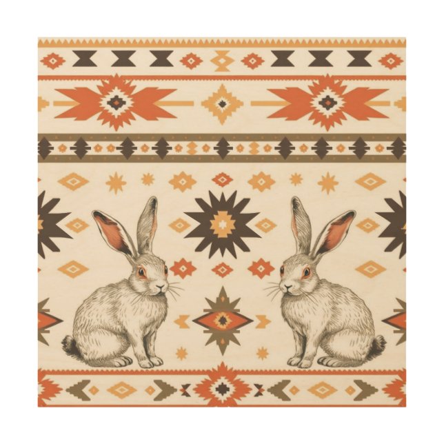 Desert Hares Wood Wall Art (Front)