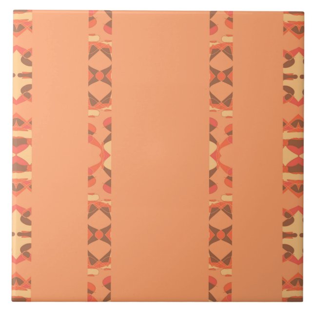 Desert Harmony Moroccan Geometric Ceramic Tile (Front)