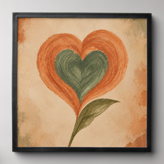 Desert Heart Botanical Wall Art Peel And Stick Photo Tile