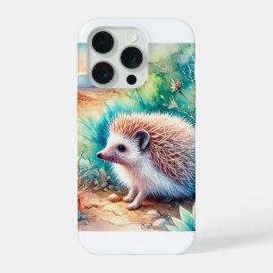 Desert Hedgehog in Watercolor 060924AREF130 - Wate iPhone 15 Pro Case