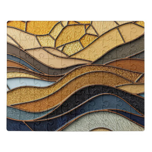 Desert Hills Sand Gold Mosaic Fine Art Jigsaw Puzzle