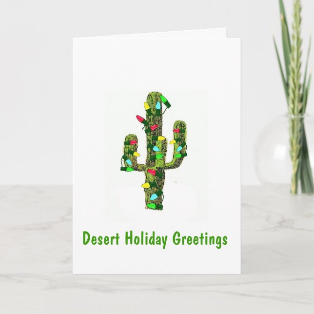 Desert Holiday Greetings Card (Front)