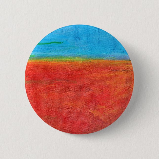 Desert Horizon Beach Sky Sand Abstract Button (Front)