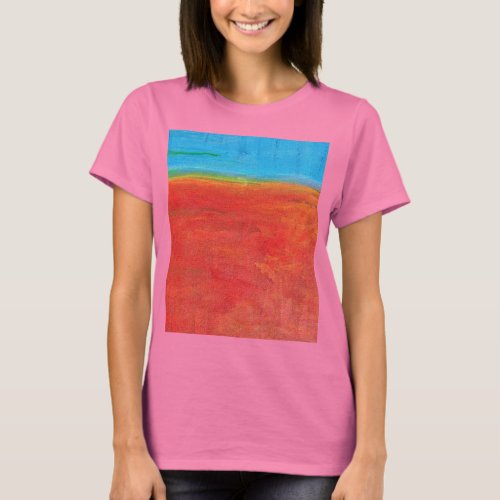 Desert Horizon Beach Sky Sand Abstract T_Shirt