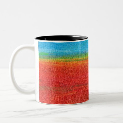 Desert Horizon Beach Sky Sand Abstract Two_Tone Coffee Mug