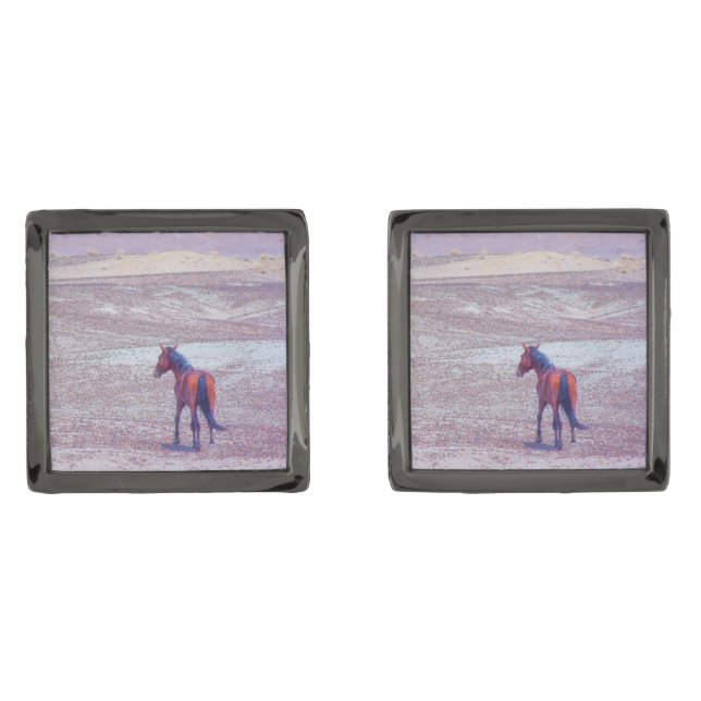 Desert Horse P8640 Cufflinks (Front)