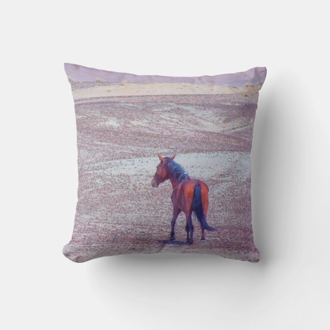 Desert Horse P8640 Throw Pillow (Front)