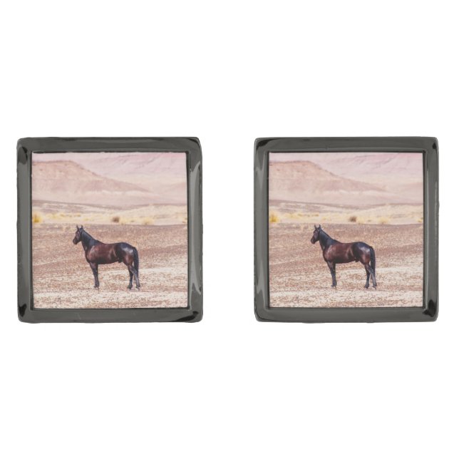 Desert Horse P8664 Cufflinks (Front)