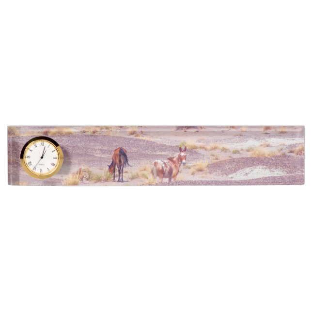 Desert Horses P8639 Desk Name Plate (Front)