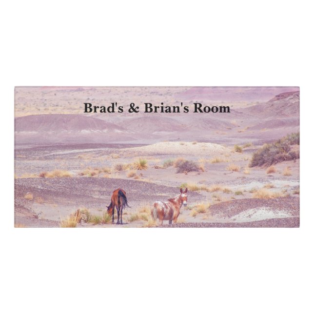 Desert Horses P8639 Door Sign (Classic Front)