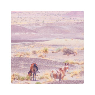 Desert Horses P8639 Metal Print