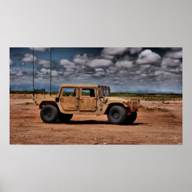 Desert Humvee Poster (Front)