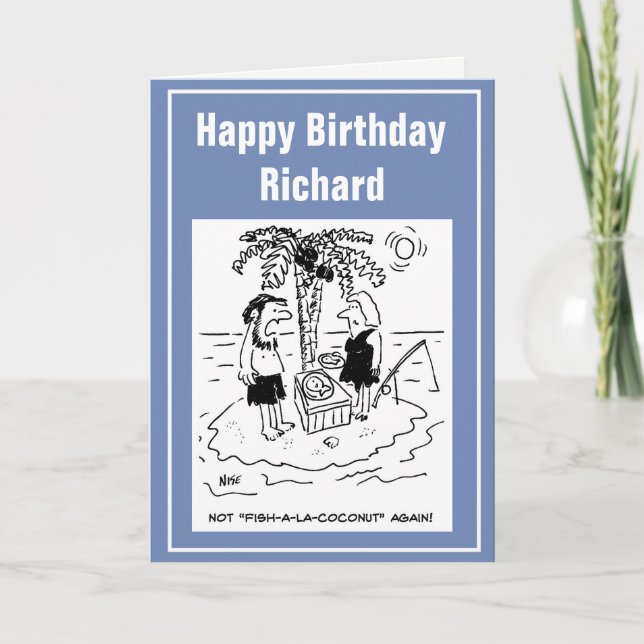 Desert Island Castaway has Fish a la Coconut Meal Card (Front)