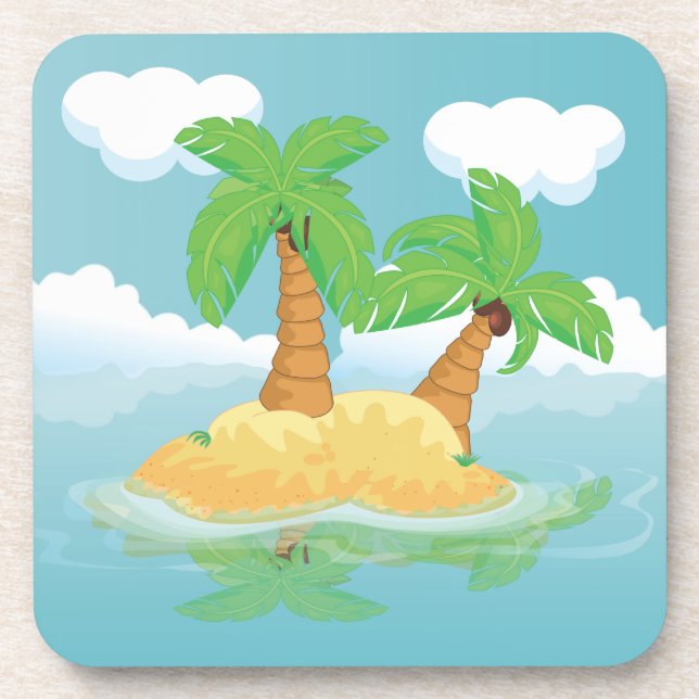 Desert Island Drink Coaster (Front)
