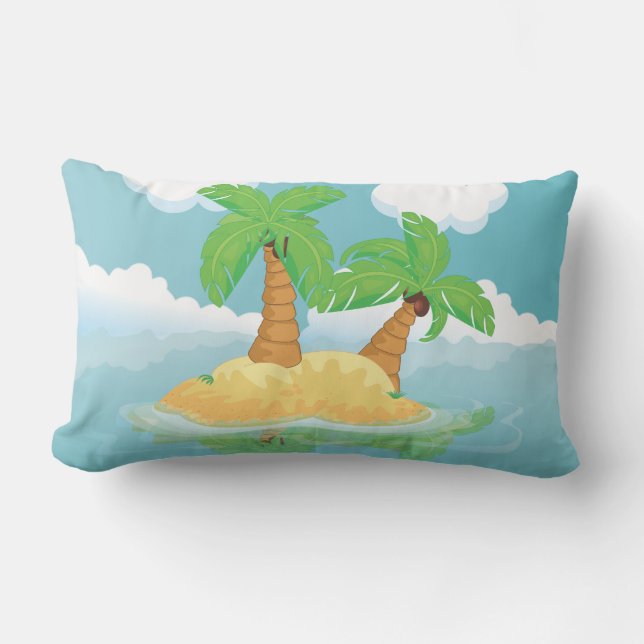 Desert Island Lumbar Pillow (Front)