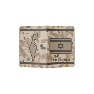 Desert Israeli Flag Passport Holder
