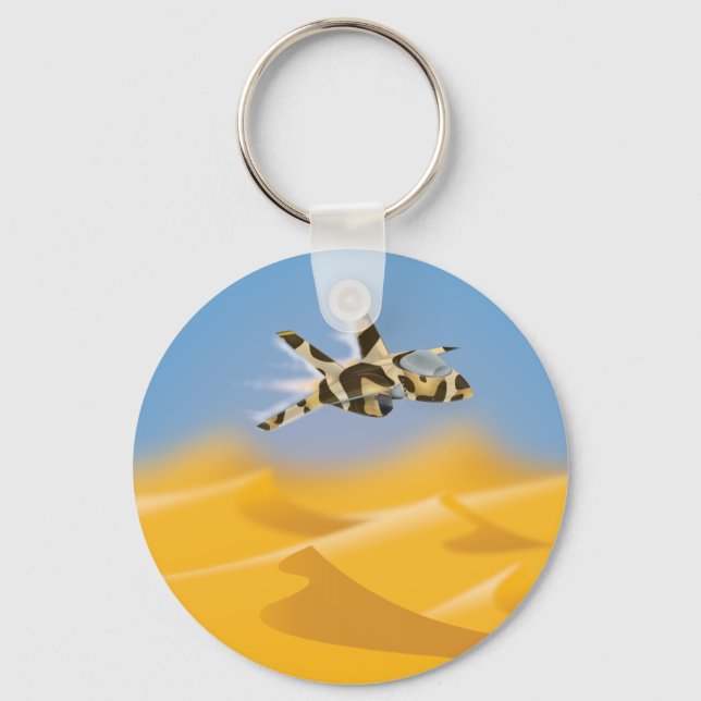 Desert Jet Fighter Keychain (Front)