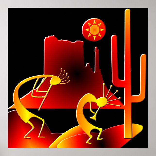 Desert Kokopelli Poster (Front)