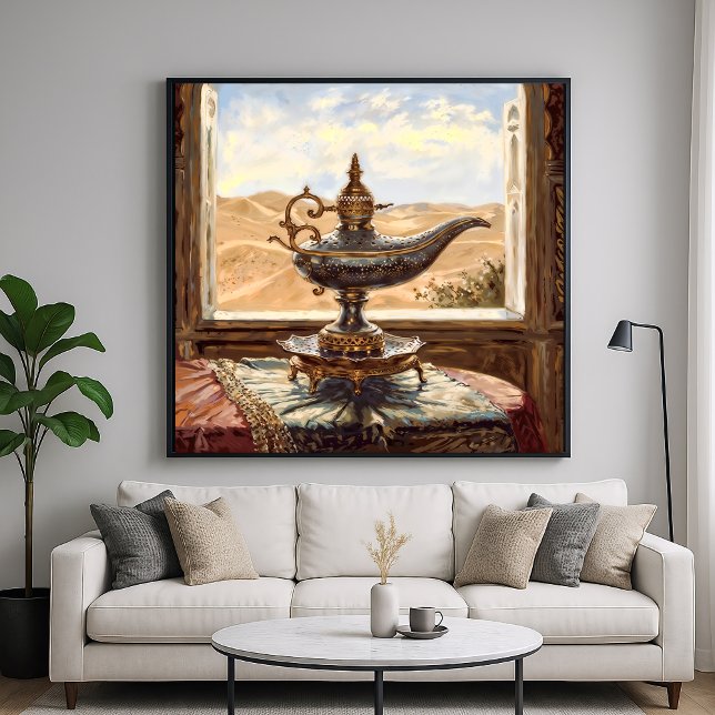 Desert Lamp - Painterly Style Still Life Art Poster (Creator Uploaded)