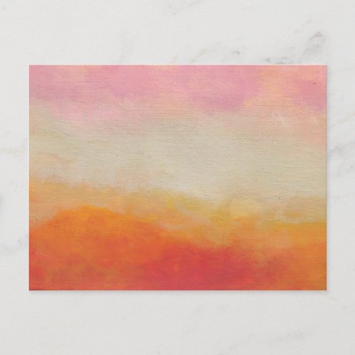 Desert Lands Abstract Landscape Painting Postcard