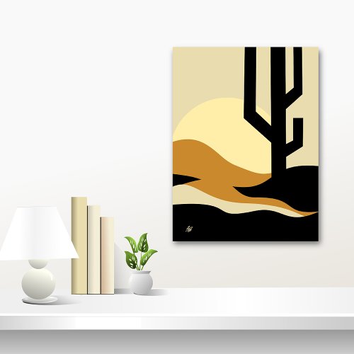 Desert landscape Abstract Poster