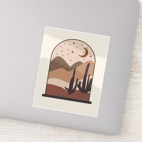 Desert Landscape, Arizona, Boho Abstract Art Sticker
