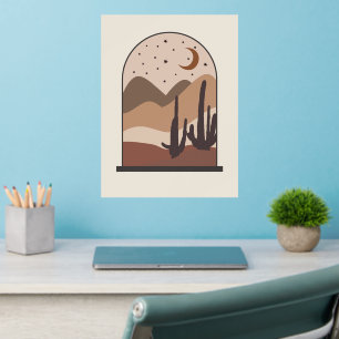 Desert Landscape, Arizona, Boho Abstract Art Wall Decal