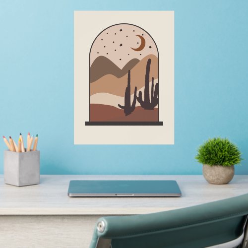 Desert Landscape, Arizona, Boho Abstract Art Wall Decal