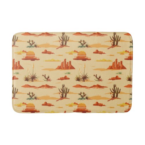 Desert Landscape Arizona Pattern Bath Mat