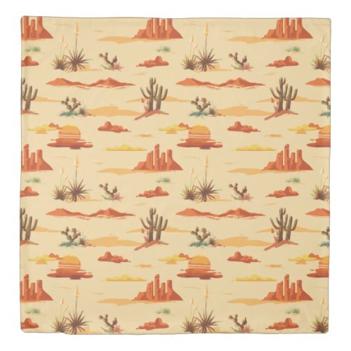 Desert Landscape Arizona Pattern Duvet Cover