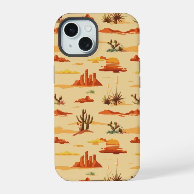 Desert Landscape Arizona Pattern Iphone Case (Back)