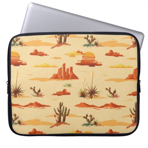 Desert Landscape Arizona Pattern Laptop Sleeve