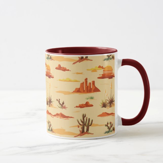 Desert Landscape Arizona Pattern Mug (Right)