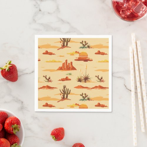 Desert Landscape Arizona Pattern Napkins