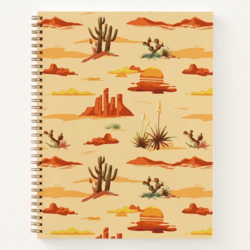 Desert Landscape Arizona Pattern Notebook