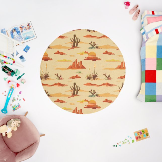 Desert Landscape Arizona Pattern Outdoor Rug (Insitu (Babyroom))