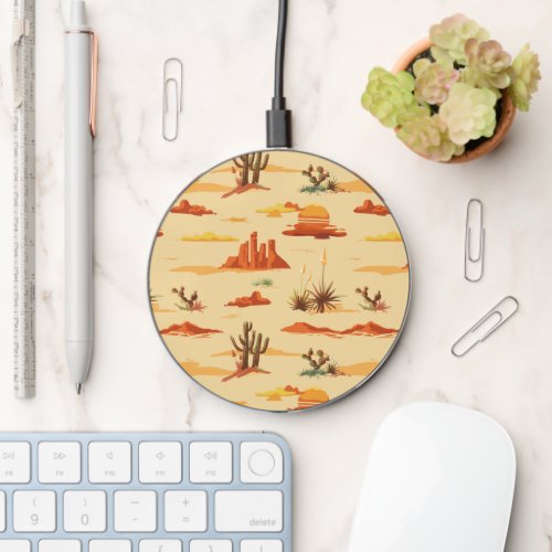 Desert Landscape Arizona Pattern Wireless Charger