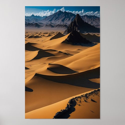 Desert Landscape art Ai generated art Poster