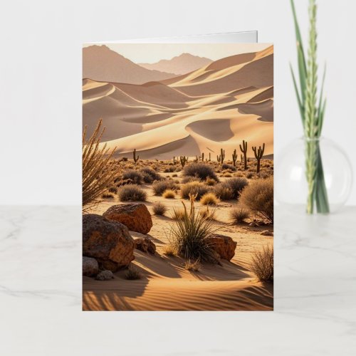 Desert landscape at sunset