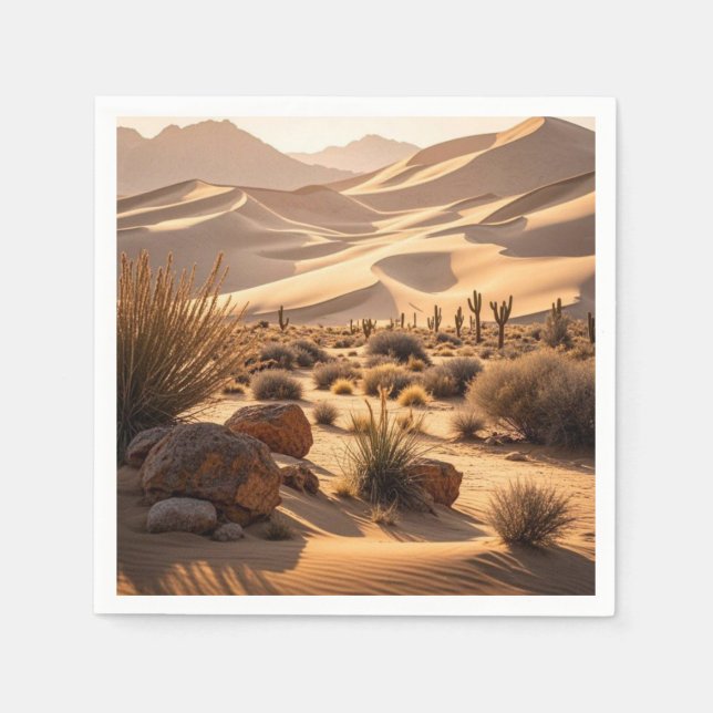 Desert landscape at sunset napkins (Front)