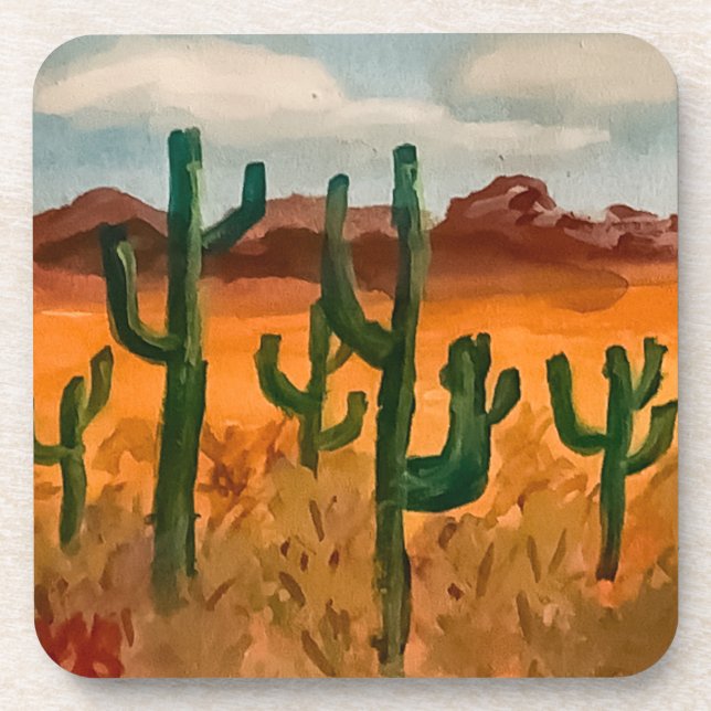 Desert Landscape Beverage Coaster (Front)