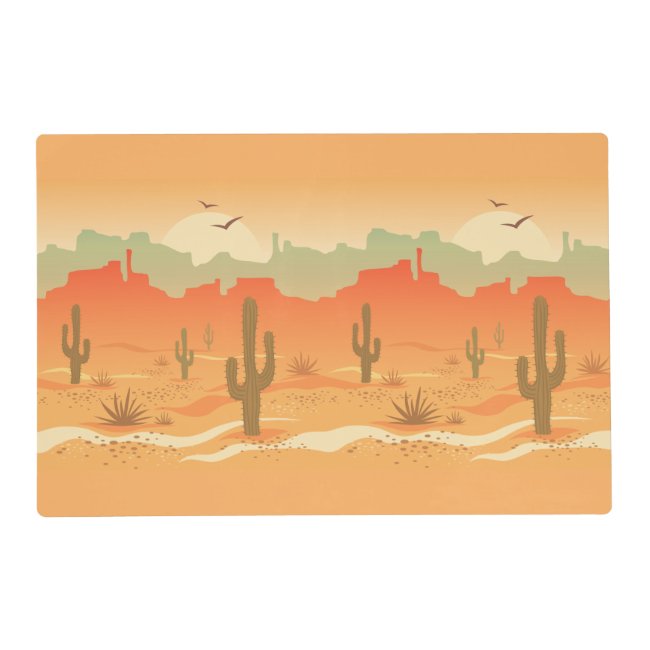 Desert Landscape Cactus Design Placemat