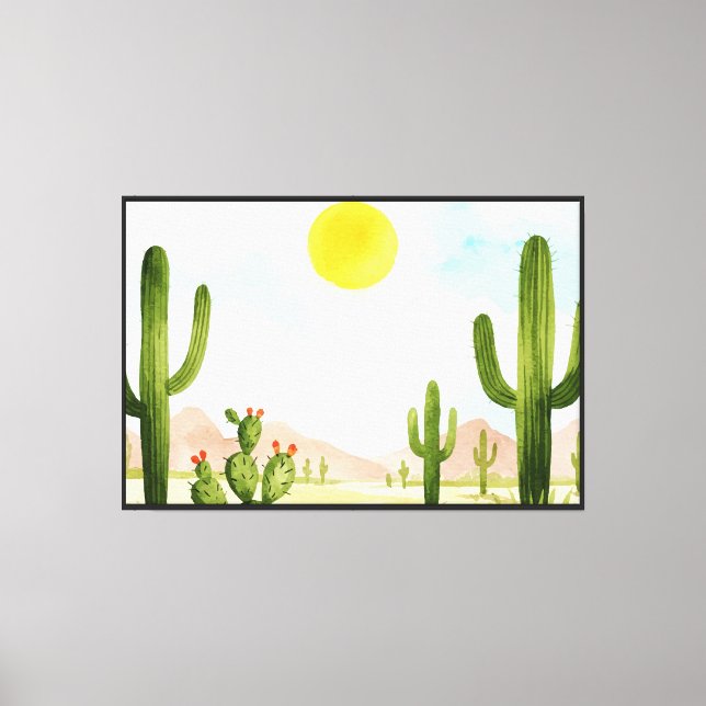 Desert landscape canvas print (Front)