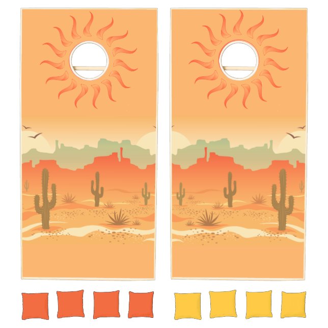 Desert Landscape Design Cornhole Set (Set)