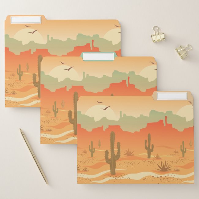 Desert Landscape Design File Folders Set
