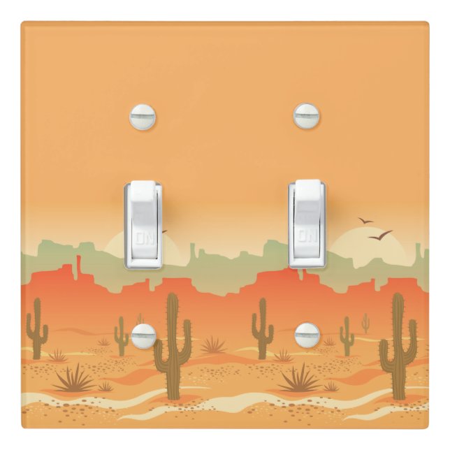 Desert Landscape Design Light Switch Cover (In Situ)